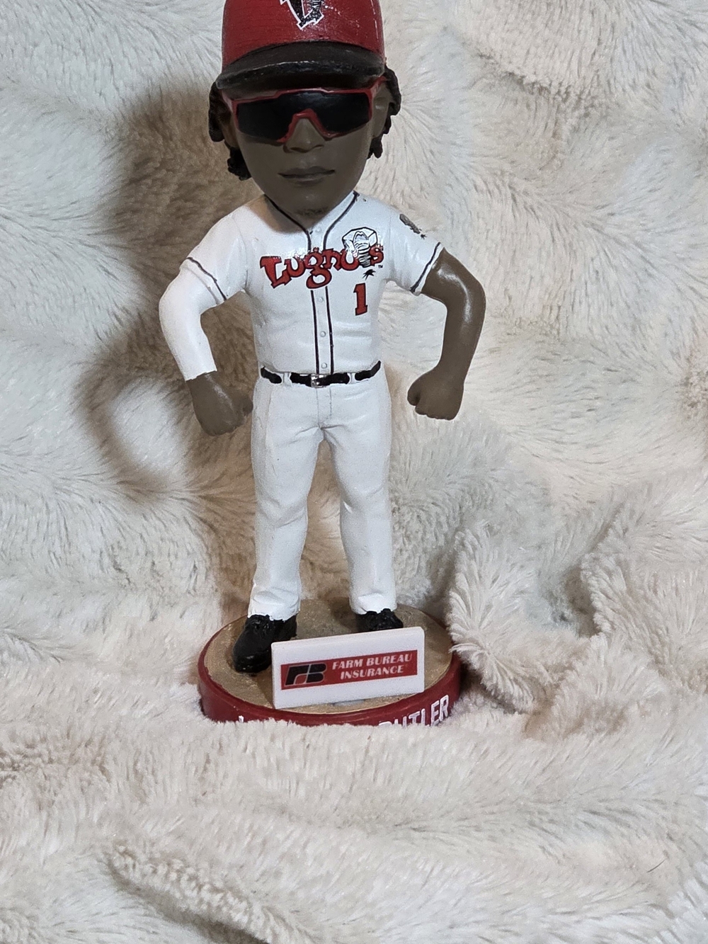 Red & White Baseball Bobblehead